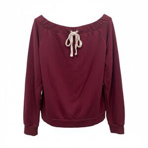 Maroon bow crop top